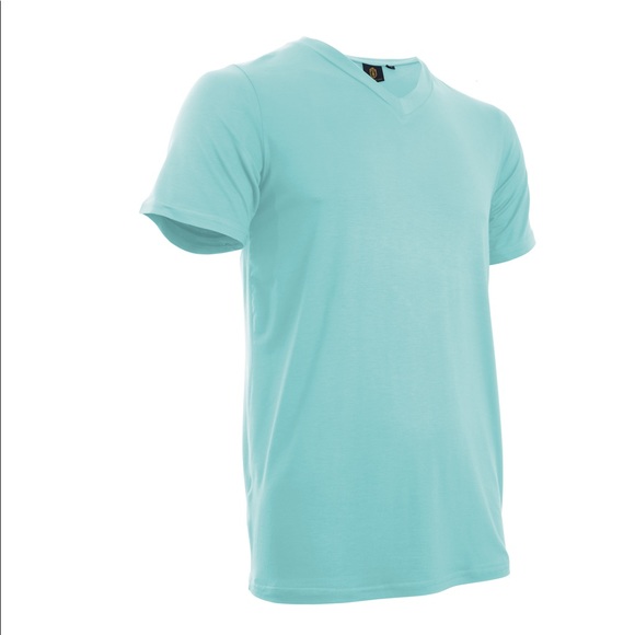 kING NEW YORK, V-NECK T-SHIRT, LIGHT TURQUOISE. - Picture 14 of 14